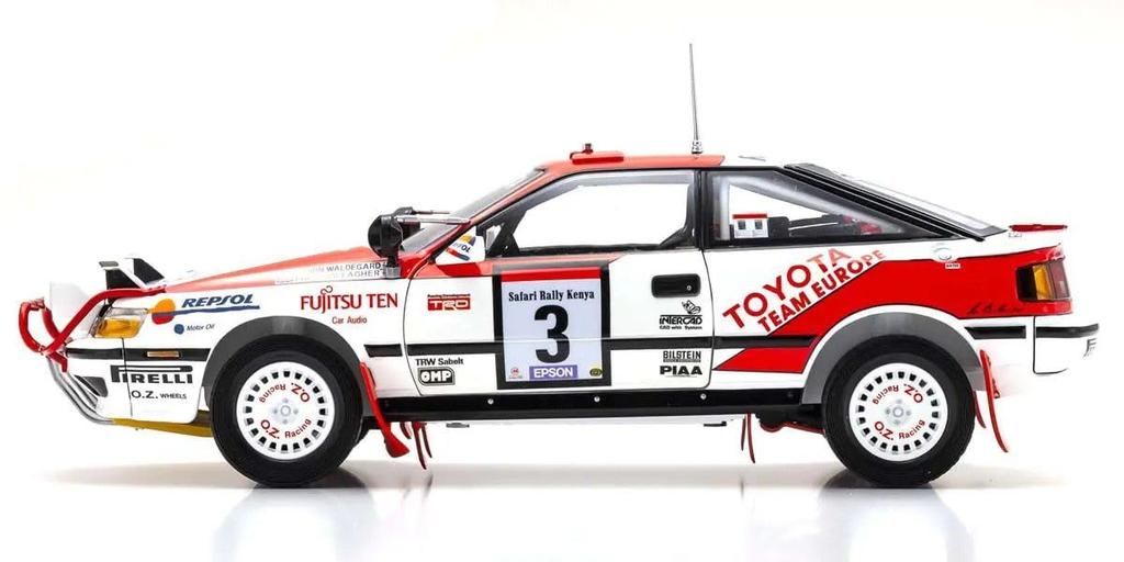 Kyosho Оригинальный масштаб 1/18 Toyota Celica GT-Four (СТ165) 1990 Сафари #3 Готовое изделие