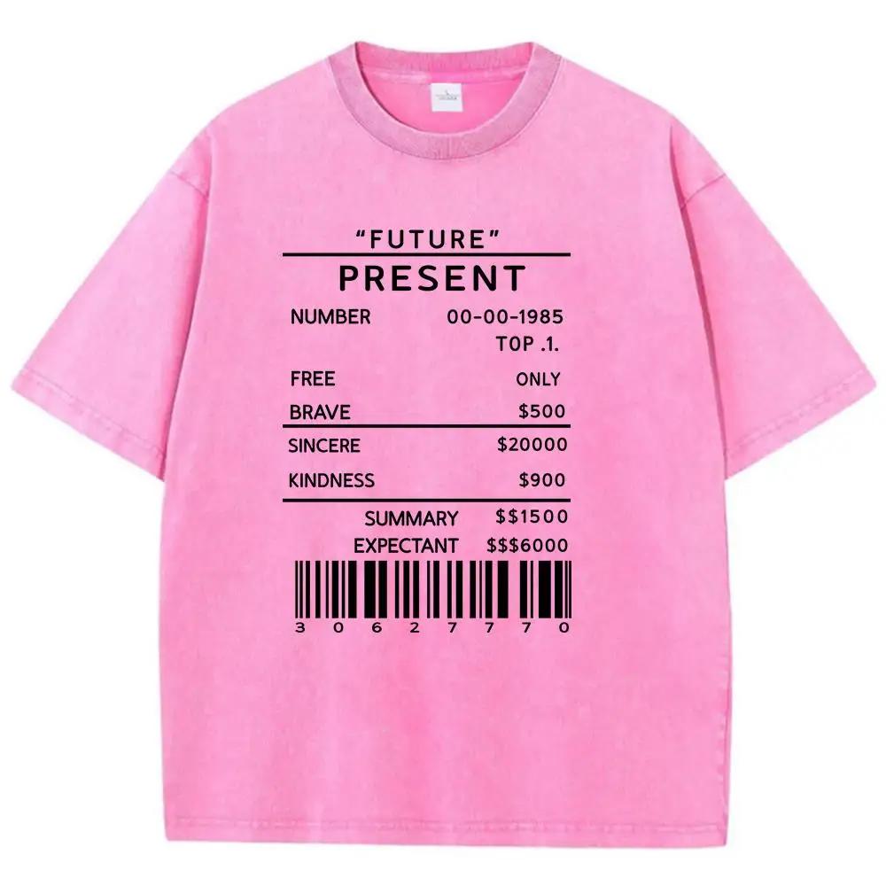 Future Present Черная Номерная Штрихкод Мужская Футболка Графическая Спортивная Футболка Одежда Высококачественная Футболка Милая Модная Одежда