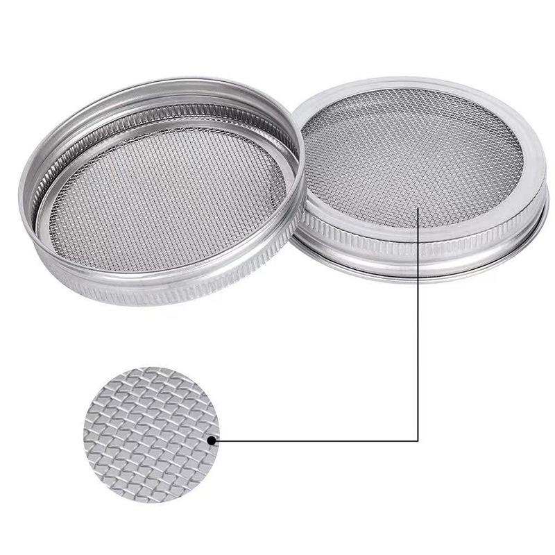 Seed Sprouting Glass Mason Jar with Stainless Steel Lid and Stand