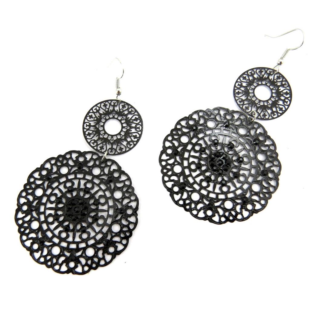 Les Trésors De Lily [L6063] - Серьги «Кармен» черные.