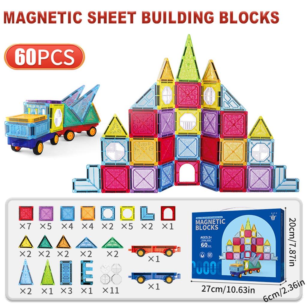 Magnetic Tiles for Kids Ages 3-5 4-8 Magnet Toys for 3 4 5 6 7 8+ Year Old Boys Girls Toddlers Magnetic Building Blocks Preschoo