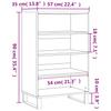 Highboard in White 57 x 35 x 90 cm Particleboard