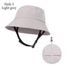 Summer Waterproof Bucket Hat Quick-drying Portable Sun Hat Sun Protection Anti-UV Fishing Cap Mountaineering