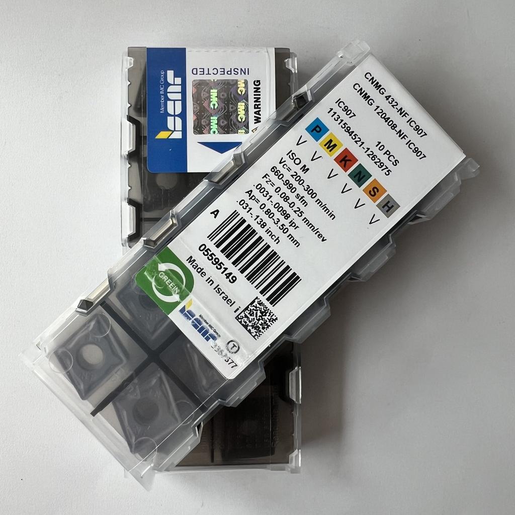 ISCAR / CNMG120408-NF IC907 / Industrial indexable carbide inserts 10 Pcs
