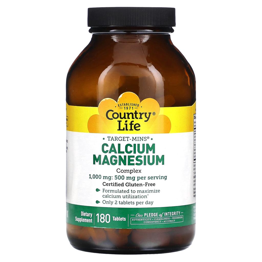 Target-Mins, Calcium-Magnesium Complex, 1,000Mg, 180 Tablets (500Mg Per Tablet)
