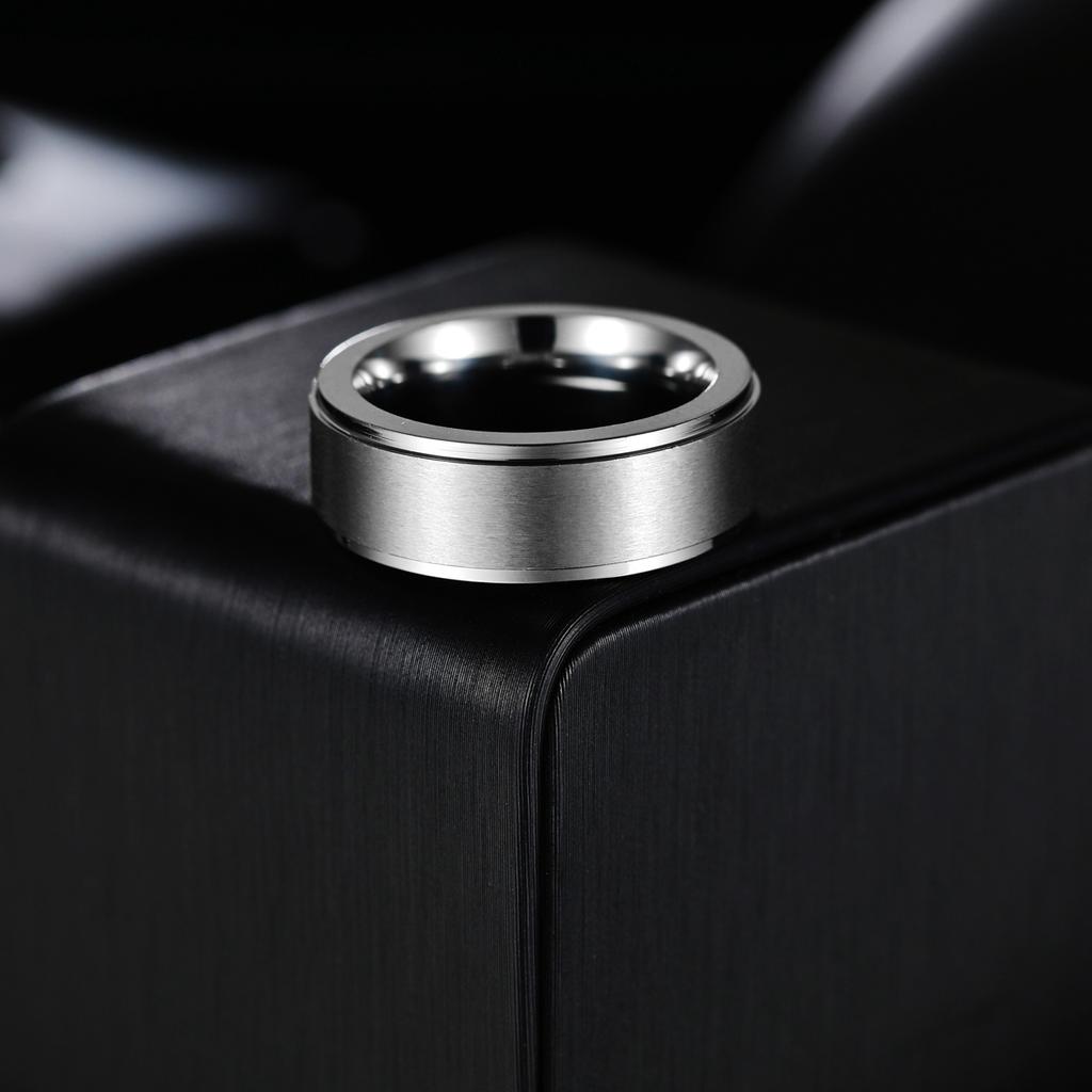 8 мм черное кольцо из карбида вольфрама мужские матовые серебряные обручальные кольца женские обручальные кольца для мужчин ювелирные изделия