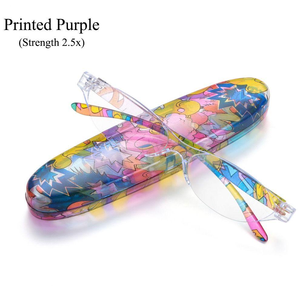 Очки для чтения Маленькие Овальные Анти-синий свет Очки для чтения Цветочные Очки для чтения с Футляром