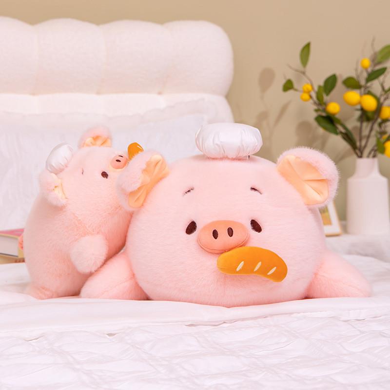 Шеф-повар Хлеб Свинья Кукла Плюшевая игрушка Мультфильм Для детей Подарок Украшение для дома Спальни