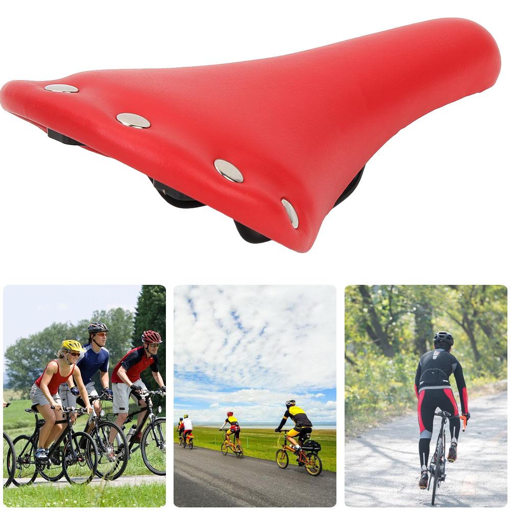 High Quality Road Bike Soft Seat Shockproof Waterproof Saddle Bicycle Accessory(Red)
