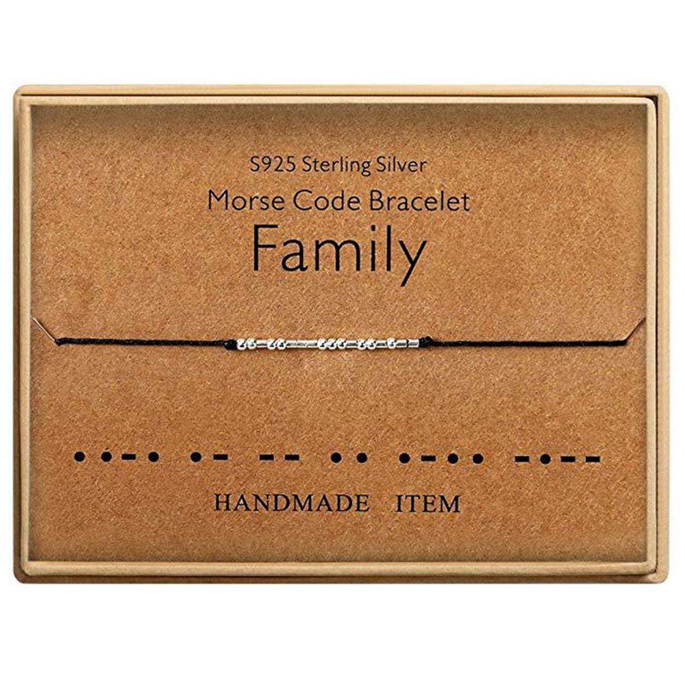 Подарки Цепочка из бусин Серебряный Браслет Морзе Дружба Манжета Браслет Fuck Off Я ЛЮБЛЮ ТЕБЯ ЛДН Охана