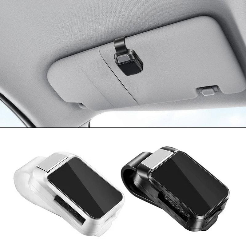 1pc Car ABS Multifunctional Sunglasses Ticket Card Clamp Interior Sun Visor Eyeglasses Storage Holder Clip Auto Accessories