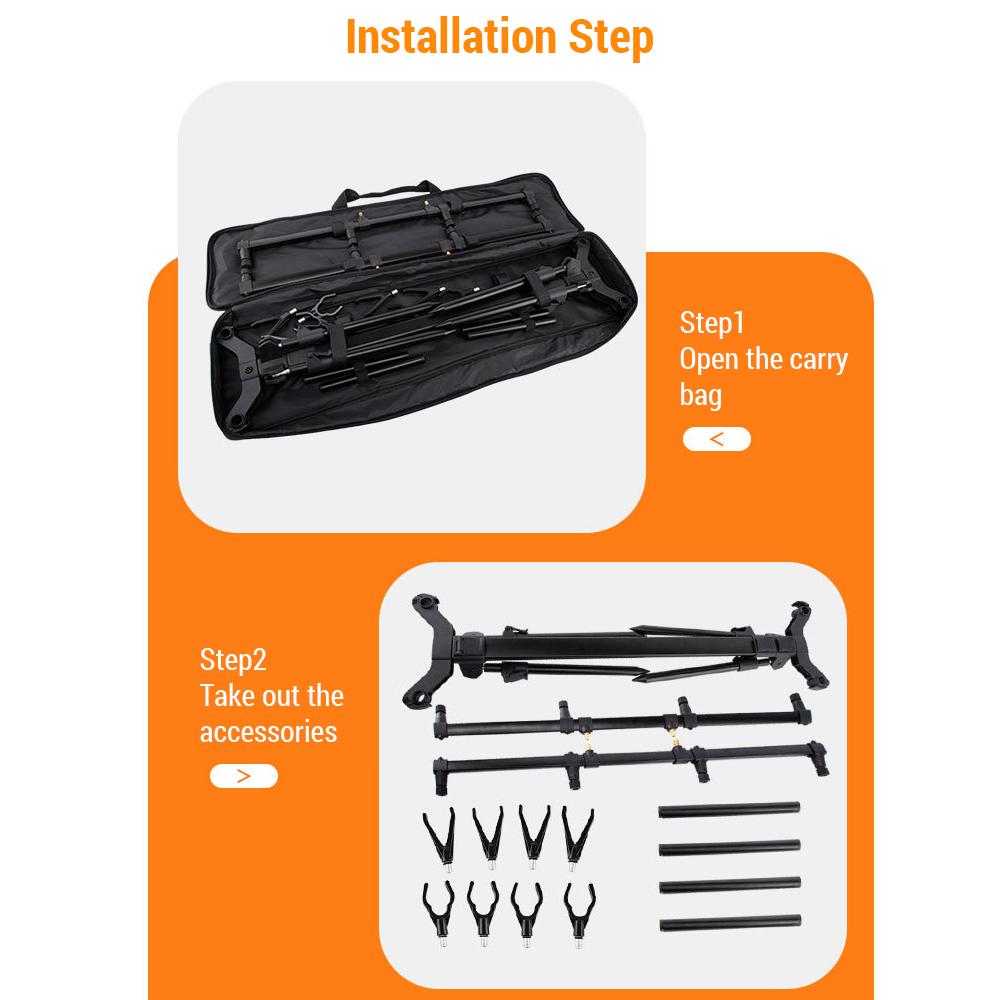 Регулируемая выдвижная подставка для карповой удочки, держатель для удочки, подставка для удочки