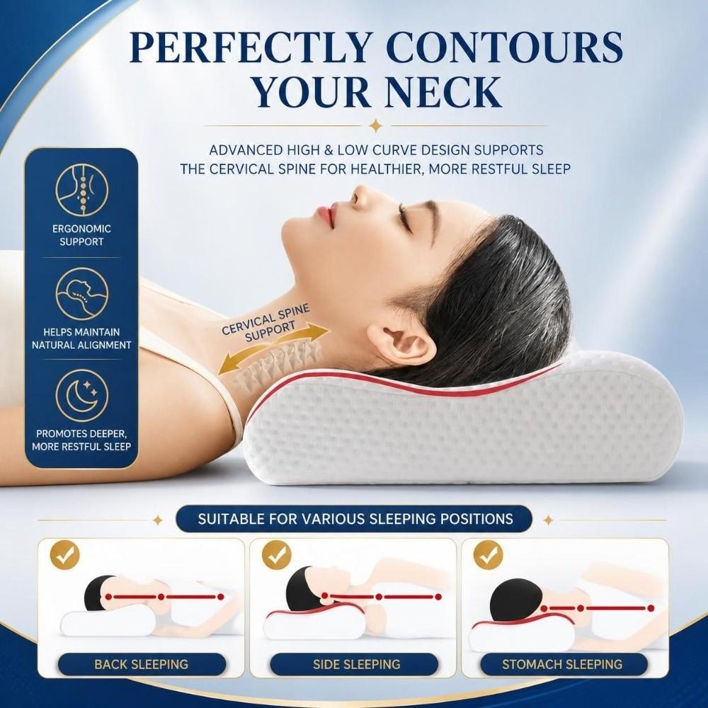Breathable Memory Foam Pillow Comfortable Ergonomic Sleep Pillow Bedroom Sleeping