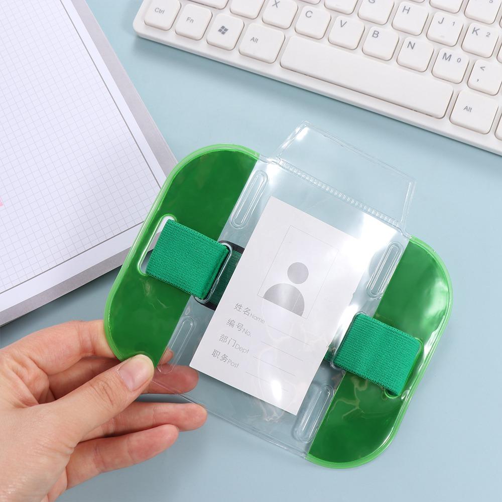 Band Bag Card Bag Women Photo Armband Transparent Elastic Arm Band ID Badge Holder Credit Card Case