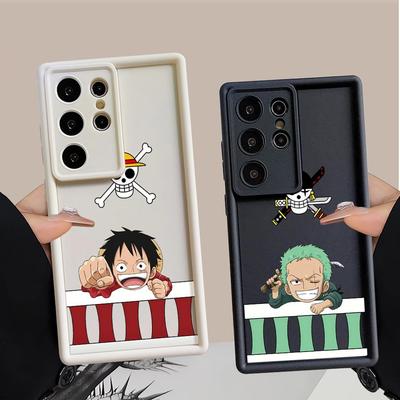 Чехол для телефона для Samsung Galaxy S25 Edge S24Ultra S20FE S25 Ultra S22 S24 Plus S21 S23 FE Ones P-Pieces Luffy Zoro