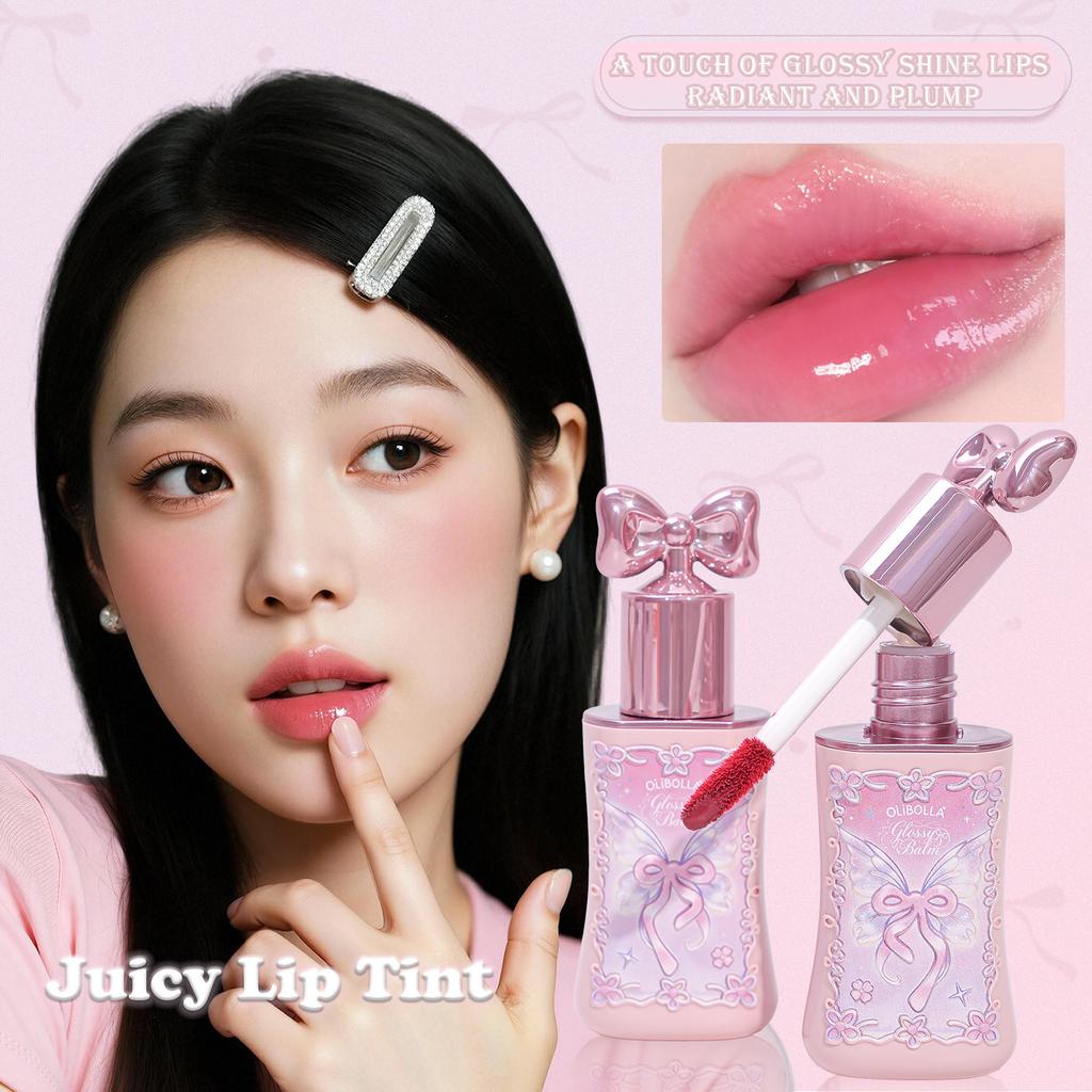 Bow Lip Gloss Mirror Hydrating Non-Drying Long-Lasting Plumping