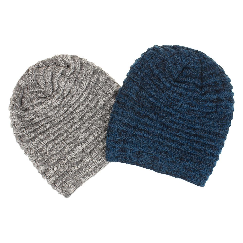 Женская осенне-зимняя вязаная плюшевая теплая шапка-пуловер с защитой ушей, шерстяная шапка EMA