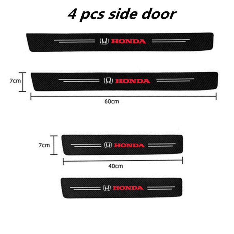 Carbon Fiber Car Sticker Car Door Trunk Protective Strip Decal For Honda Fit Civic Accord 7 8 9 10 Pilot City Jazz CRV HRV