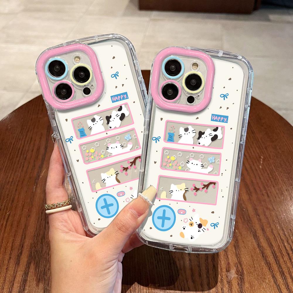 Чехлы для мобильных телефонов iPhone 11 13 XR 15 Pro Max 12 14 Pro Max чехол для iPhone 16 7 Plus 8 Plus XS Max Мультяшный узор Защита от падений Ударопрочный