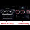 Set Car Front Center Sider AC Air Vent Cover Decoration For Benz A B CLA GLA 14