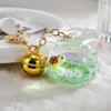 "Goldfish Keychain Quicksand Oil Bottle - Marine Animal Desk Accessory & Bag Pendant"