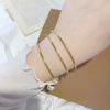 Модный Простой Однотонный Браслет-Кольцо Для Женщин Круглый Элегантный Золотистого Цвета Бангл Роскошные Аксессуары Ювелирные Изделия Подарок
