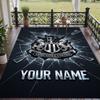 Custom Text Printed Rug Newcastle United FC Non Slip Floor Carpet For Home Room Decor