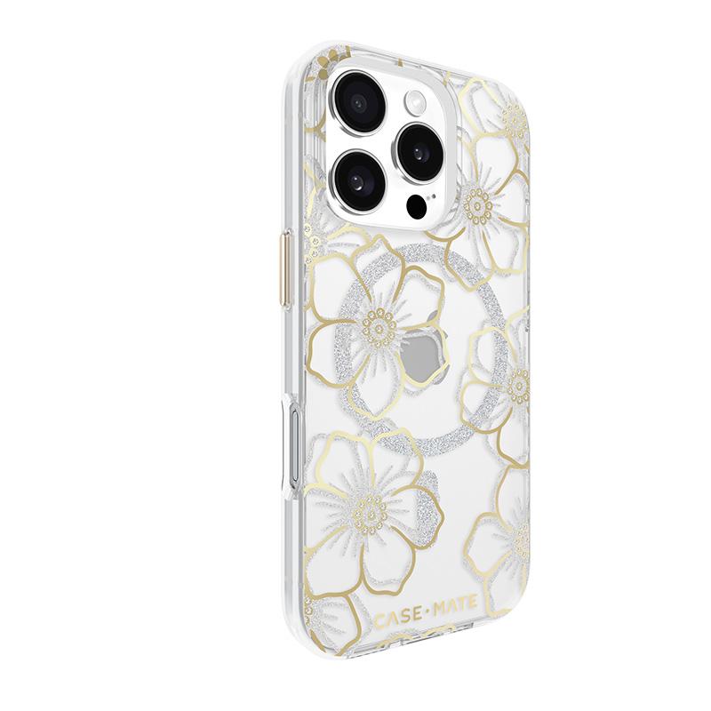 Case-Mate Floral Gems Magsafe - Etui Iphone 16 Pro (Gold)