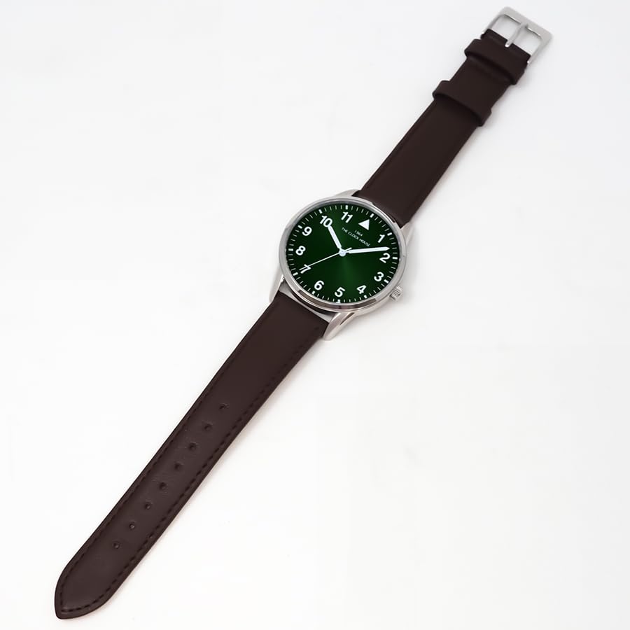 The Clock House Reasonable Series Watch Quartz Battery Operated Business Casual Green Dial Brown Leather Strap MBC5004-GR1B Men's