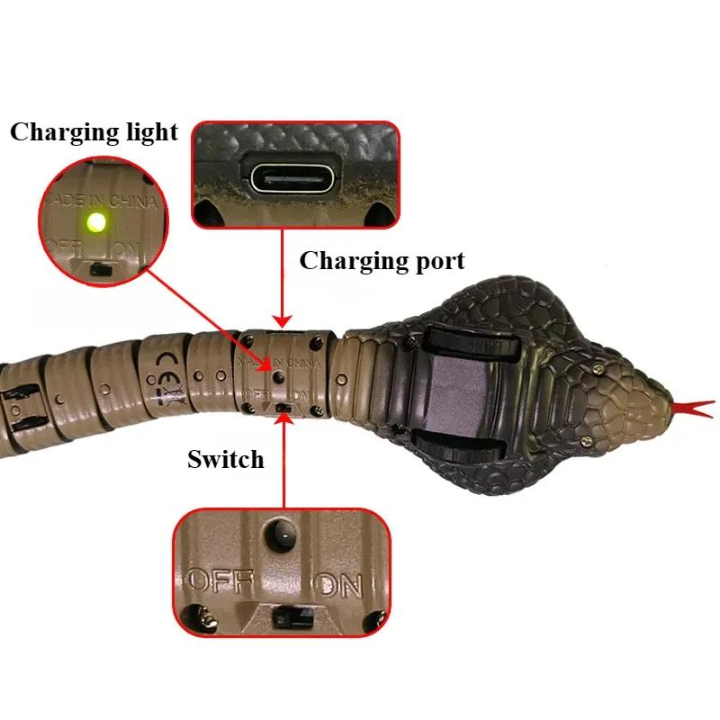 Rc Prank Infrared Sensing Remote Control Animal Cobra Cat Dog Pet Toy Prank Novel And Fun Holiday Gift For Kids