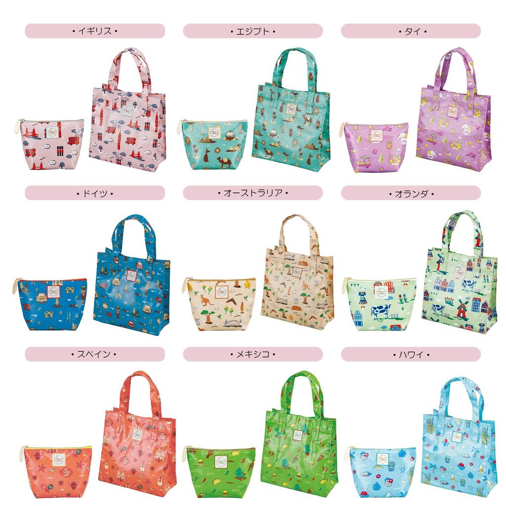 Marushin ManyMany Tote Many Hawaii World Pastel 0785005000 (Many Many) Bag, Design, Cute, Women's, Small, Gusseted,