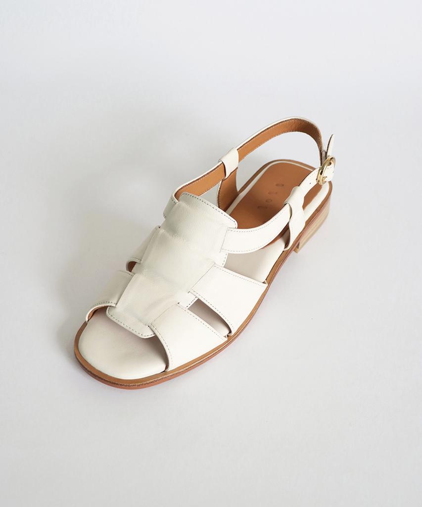 Heenn Open-Toe Fisherman Sandals. Cream