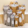New Hat Shiba Inu Lying Dog Plush Toy Throw Pillow Pastoral Dog Doll Strip Doll Corgi Living Room Pillow