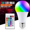 E27 светодиодный RGB светильник с регулируемой яркостью 5 Вт, 10 Вт, 15 Вт, светодиодная лампа RGBW, красочная изменяющаяся лампа, светодиодная лампа RGBW, белый декор для дома