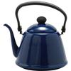 Nodahoro Drip Kettle, 2L, Enamel, Gas/IH Compatible, Narrow Mouth, Made In Japan, Navy, DK-200NB