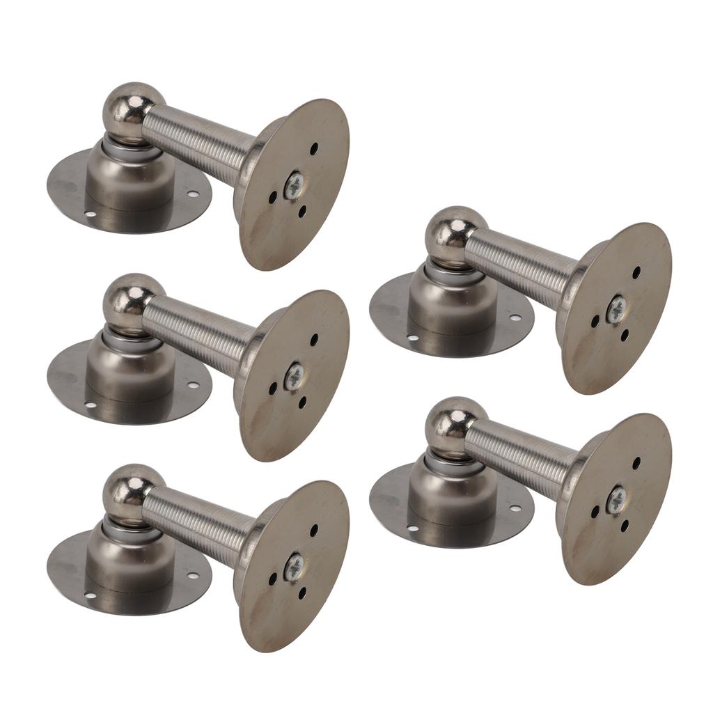 5Pcs Magnetic Door Stop Stainless Steel Easy Installation Strong Magnet Door Stopper for Office Bedroom Cabinet Hotel