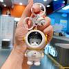 Glowing Astronaut Bear Night Light Keychain - Cute Doll Pendant for School Bags