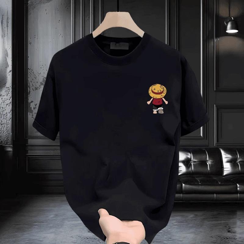 Casual high-end men's pure cotton short sleeved summer T-shirt trendy brand versatile T-shirt