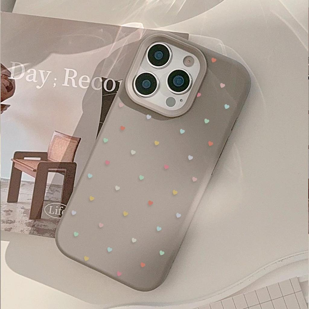 Красочный маленький чехол для телефона в форме сердца, подходящий для телефонов Apple