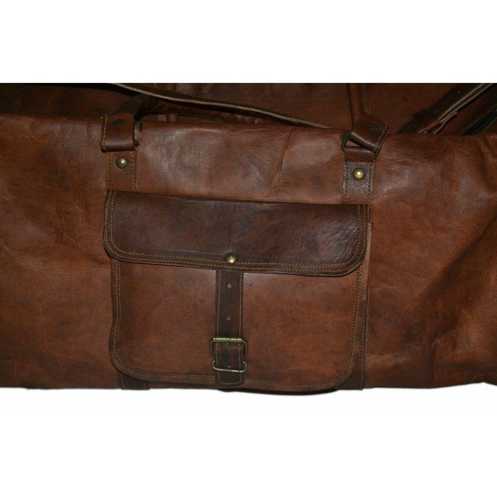 Новые мужские коричневые винтажные дорожные дорожные сумки из натуральной кожи из козы, дорожные спортивные сумки