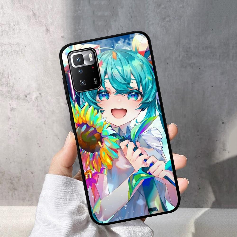 Popular Electronic Singer Hat Sunes Miku Phone Case For Redmi Note 4 X 5 A 7 8 Pro T 9 Pro 9S 10 Pro 11 Pro 11S 11Epro PocoM3pro