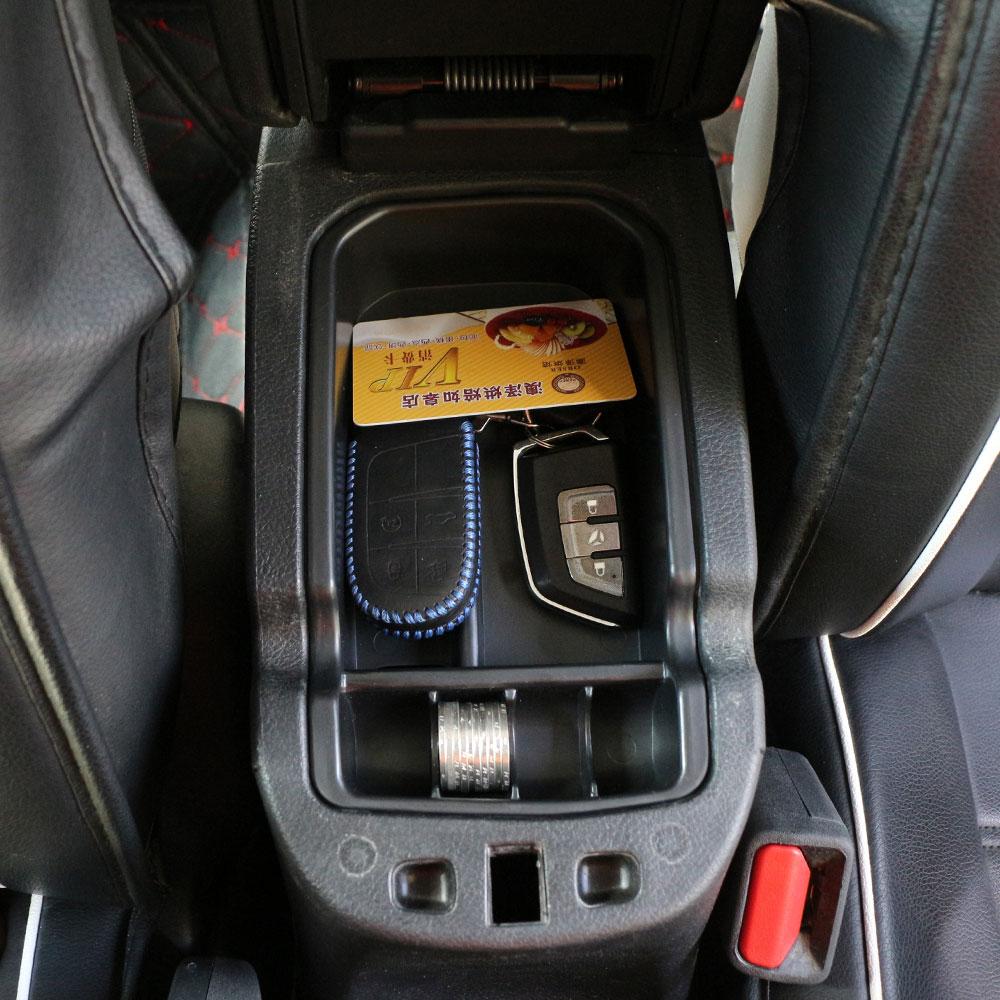 Armrest Storage Box Holder Container for Jeep Compass 2017-2019 Black Car Parts Interior Accessories