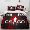 CS GO,Игровой Геймер,Комплект Постельного Белья с Принтом Counter Strike,Пододеяльник Комплект Постельного Белья Покрывало Наволочка,Размер King Queen Комплект Постельного Белья Детский