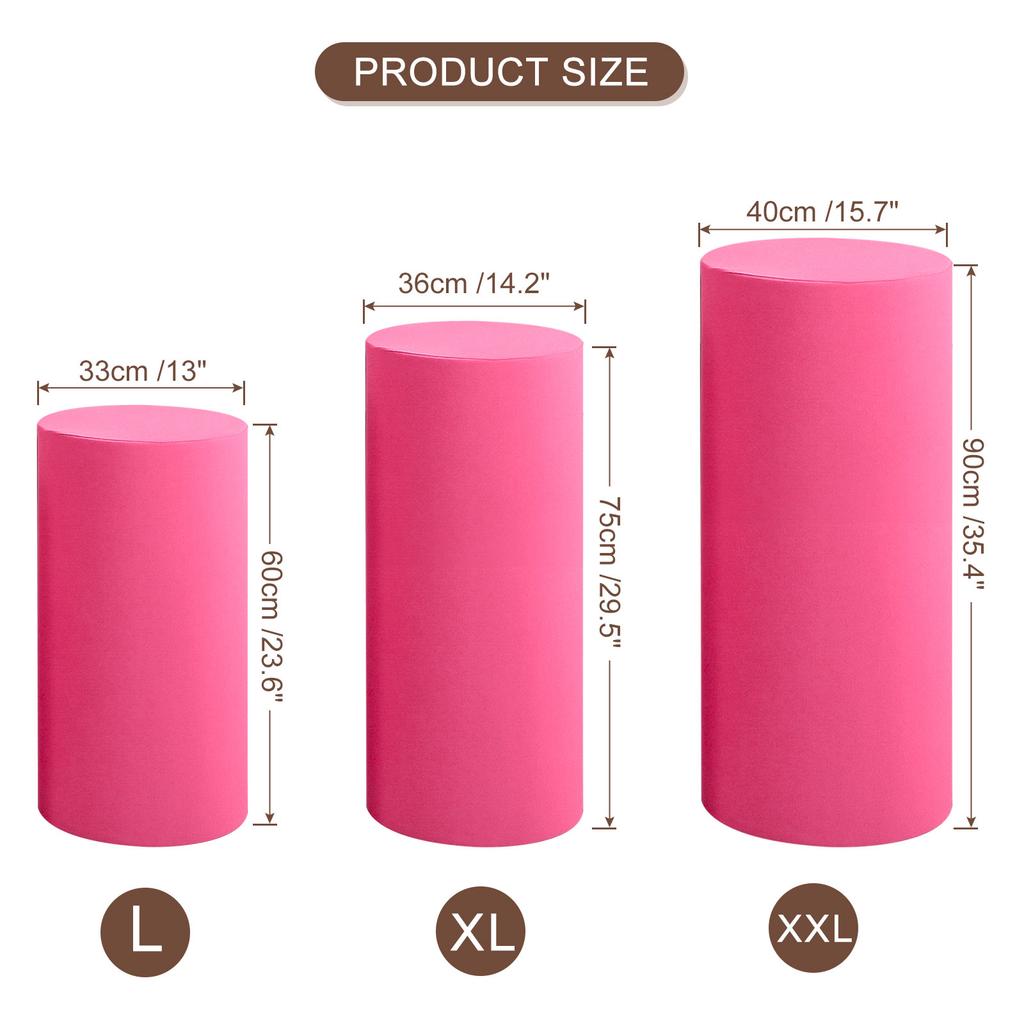 3/5 шт. Чехол для плинтуса, эластичный чехол для пьедестала, колонны, цилиндра, цилиндрические чехлы из спандекса для подставки для украшения на день рождения, свадьбу