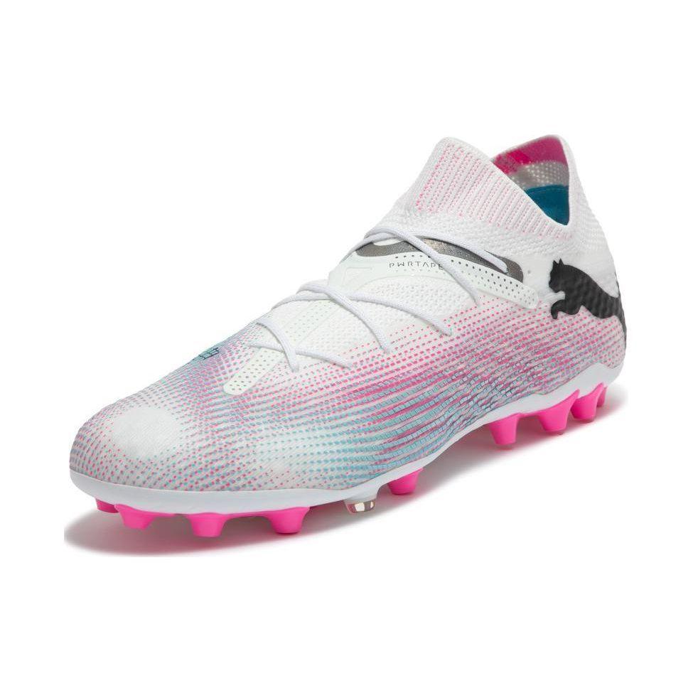 Puma Кроссовки Future Ultimate 7 MG Phenomenal Pack Unisex, белые, черные, ядовито-розовые 107703-01