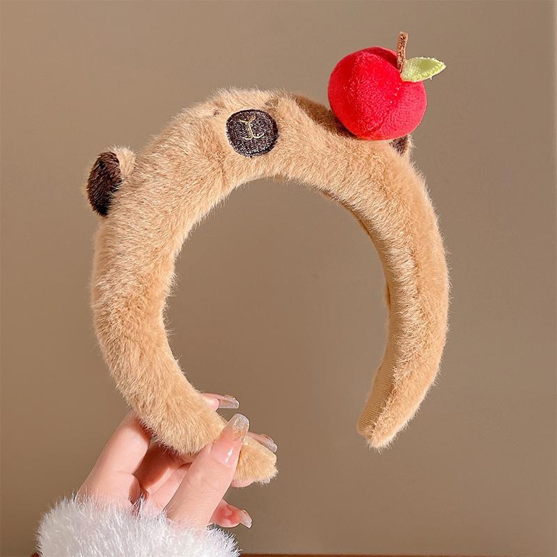 Трендовая повязка на голову Милые креативные повязки для волос Мультяшная капибара Резинки для волос для женщин Девушек Модная универсальная повязка-обруч на голову Подарки