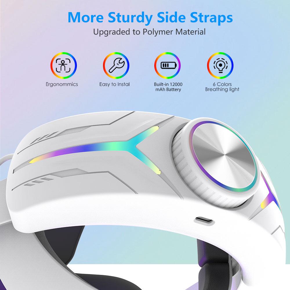 RGB VR-гарнитура для игр Meta Quest3S с аккумулятором 12000 мАч и аксессуарами