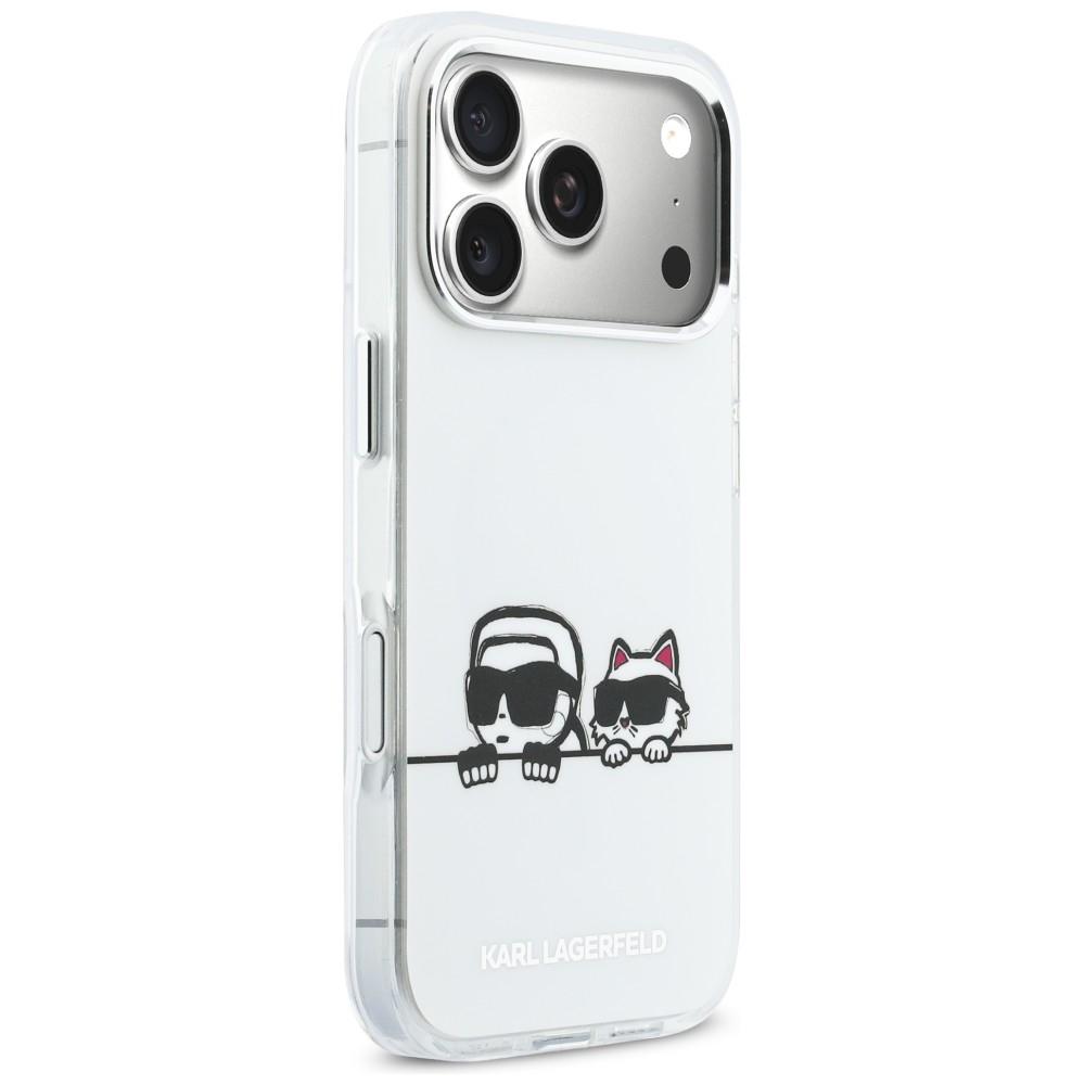 Karl Lagerfeld IML Karl & Choupette Peekaboo Logo MagSafe Case for iPhone 17 Pro White