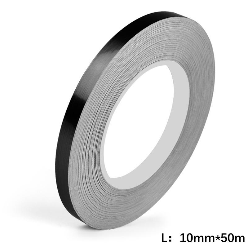 50 м матовый золотой, серебряный край пола, водостойкие наклейки на стену со швом, зазор в стене, потолок, украшение дома, самоклеящаяся лента для плитки