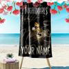 Name Custom Little Nightmares Print Beach Towel, Large Soft Quick Dry Towel for Beach Camping Swimming